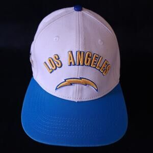 Los Angeles Chargers Hat Pro Standard Cream Cap Blue Brim NFL Football Snapback